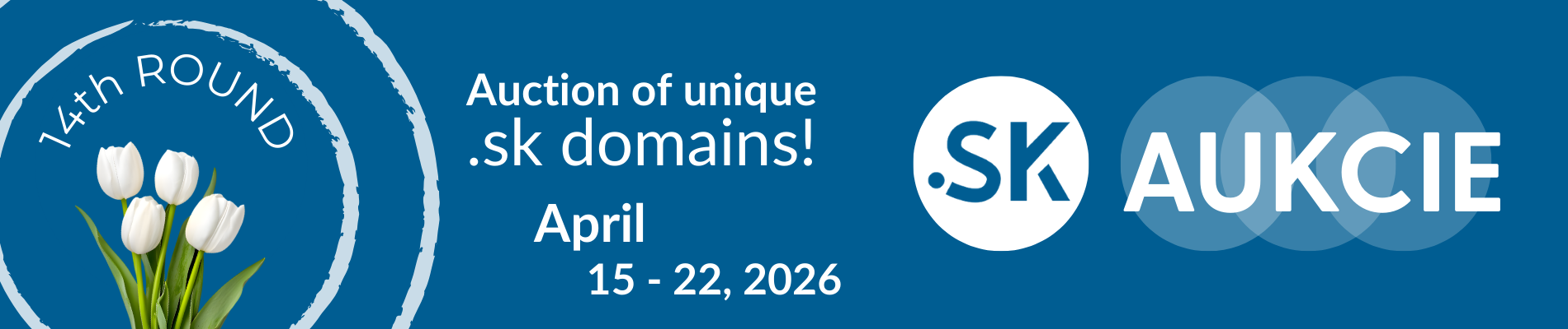 Logo aukcií .sk domén od spoločnosti SK-NIC