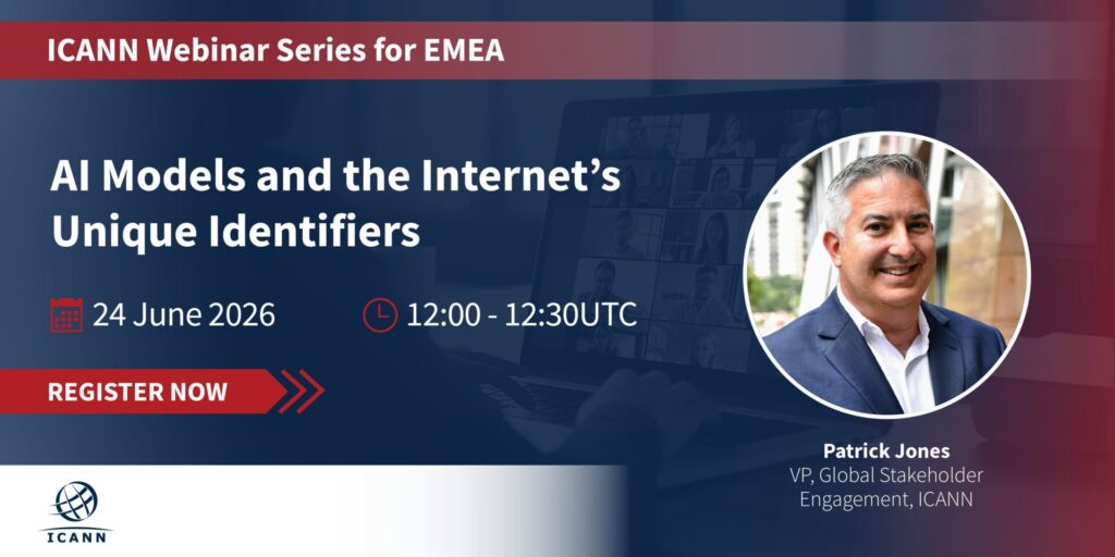 ICANN Webinar Series: AI Models and the Internet’s Unique Identifiers 1 ICANN webinar about AI tools