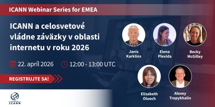 Infografika ku online webináru od spoločnosti ICANN