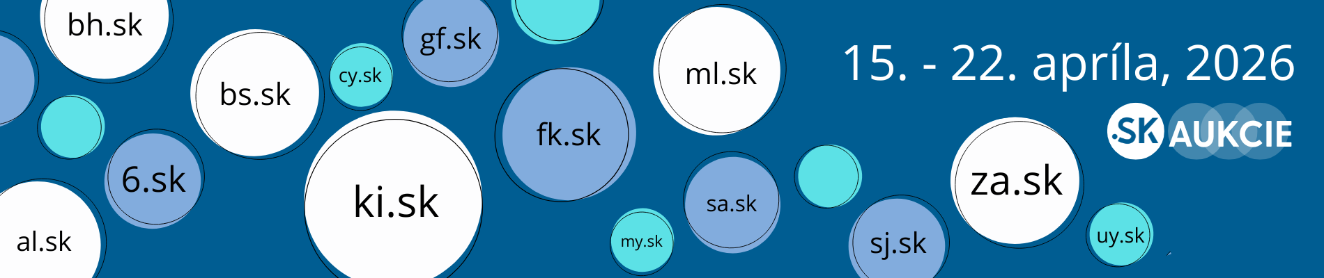 Logo aukcií .sk domén od spoločnosti SK-NIC