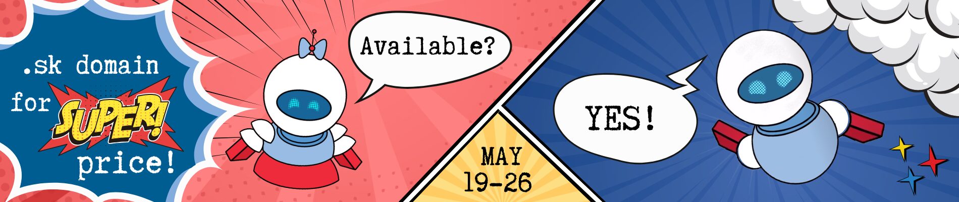 May – time to register your .sk domain 1 banner of sk-nic sales campain, May 2025