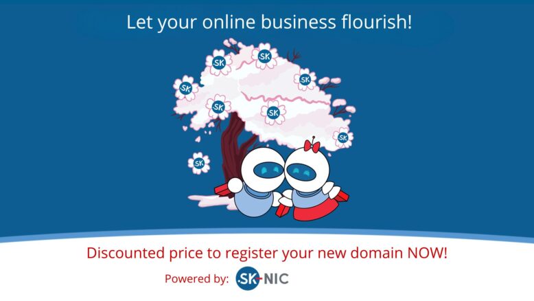 Reklamný plagát SK-NIC na registráciu .sk domén