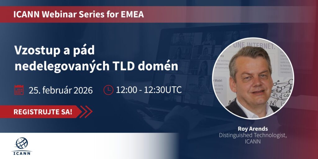Infografika ku online webináru od spoločnosti ICANN