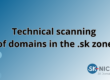 Banner about technical scanning of .sk domains