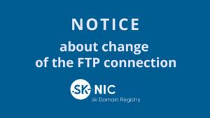 Notice about change of the ftp connection