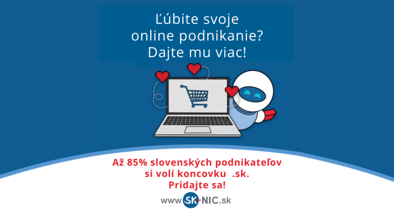 Reklamný banner spoločnosti SK-NIC na registráciu .sk domén