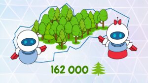 Roboti SK-NIC pri mape Slovenska so 162 000 stromčekmi